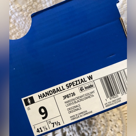 ADIDAS Handball Handball Spezial Maroon Suede Sneakers 9 NEW - Picture 7 of 7